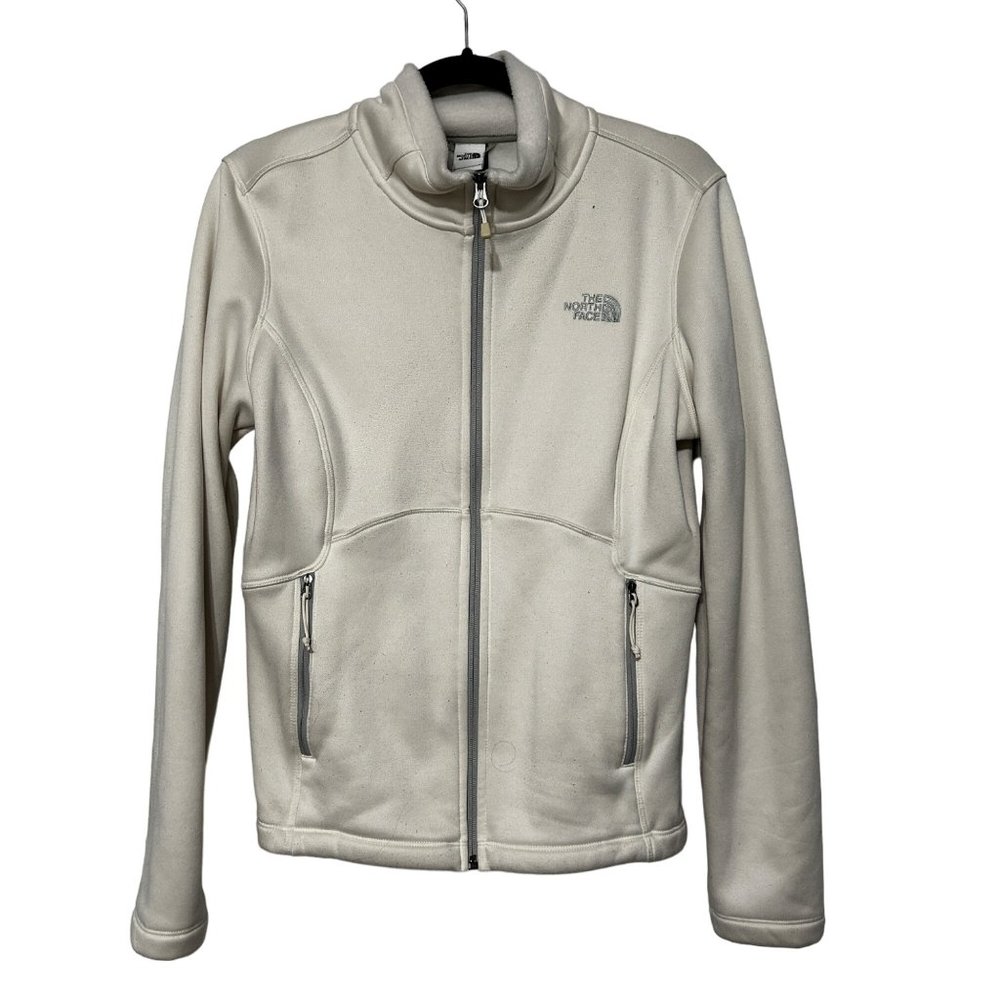 The Northface White Long Sleeve Full Zip Up Jacket Women's Medium 1563
